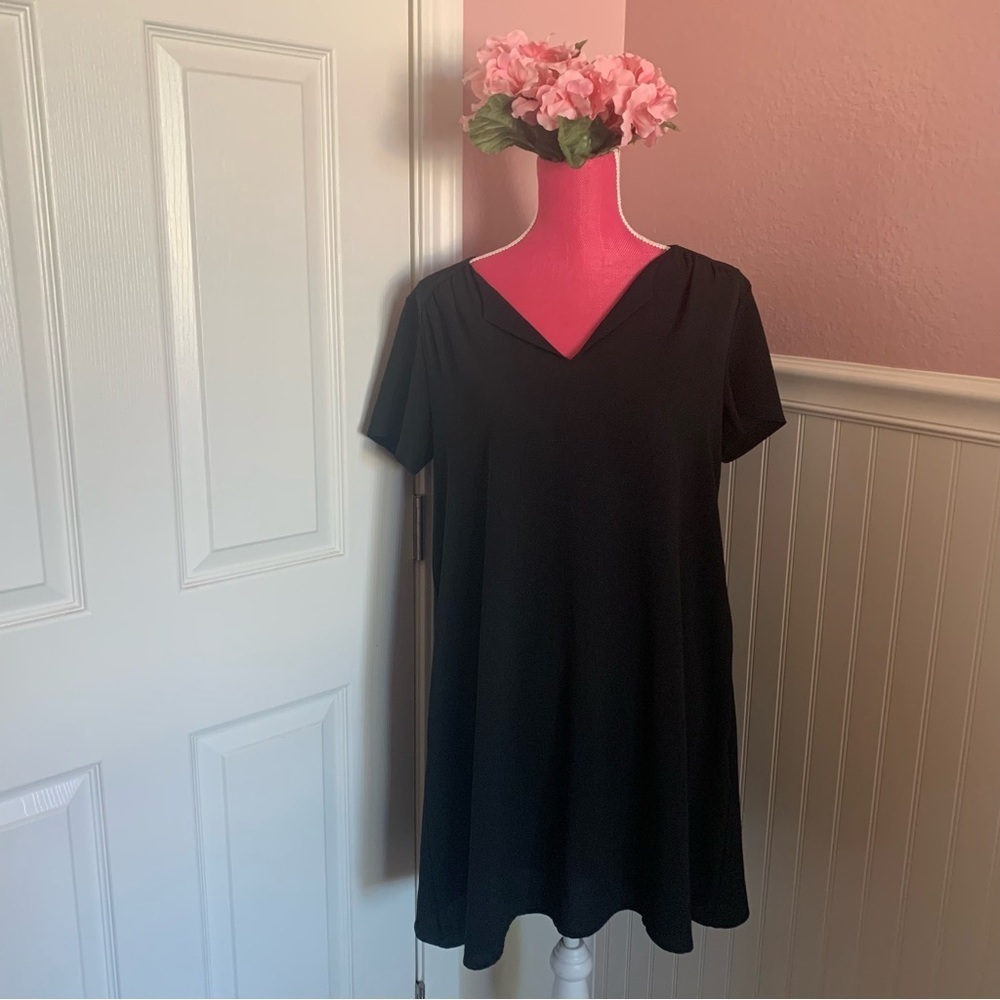 Lush Brand Short Sleeved Shift Dress, Puckered Sleeve, casual size S